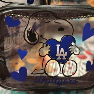 Snoopy Dodgers Clear Cosmetic Bag
